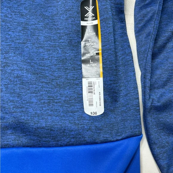 Size 14/16 H Xersion hoodie new with tag Blue - Picture 3 of 8